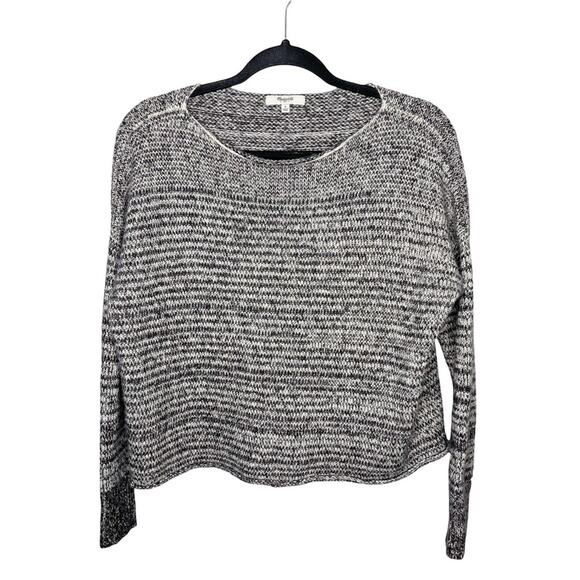 MADEWELL / Theadmix Boatneck black gray pullover sweater / S - Picture 1 of 6